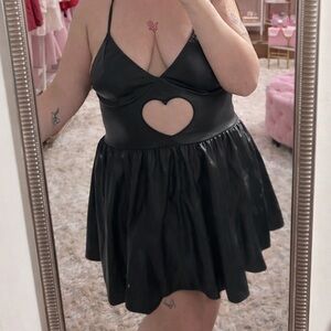 Black Heart Cutout Dress